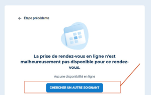 Exemple d'une redirection vers un autre prestataire